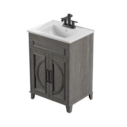 Renton 24" Single Bathroom Vanity with Decorative Mullions