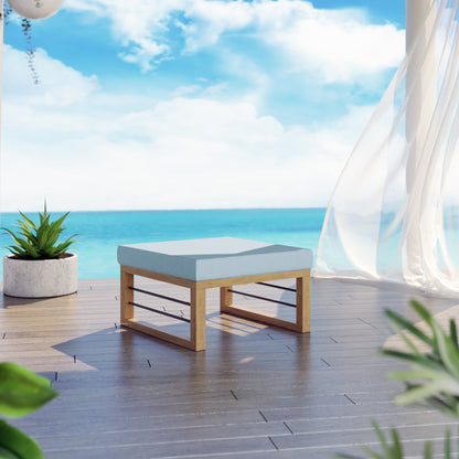 TK Classics Aluminum Outdoor Ottoman/Coffee Table