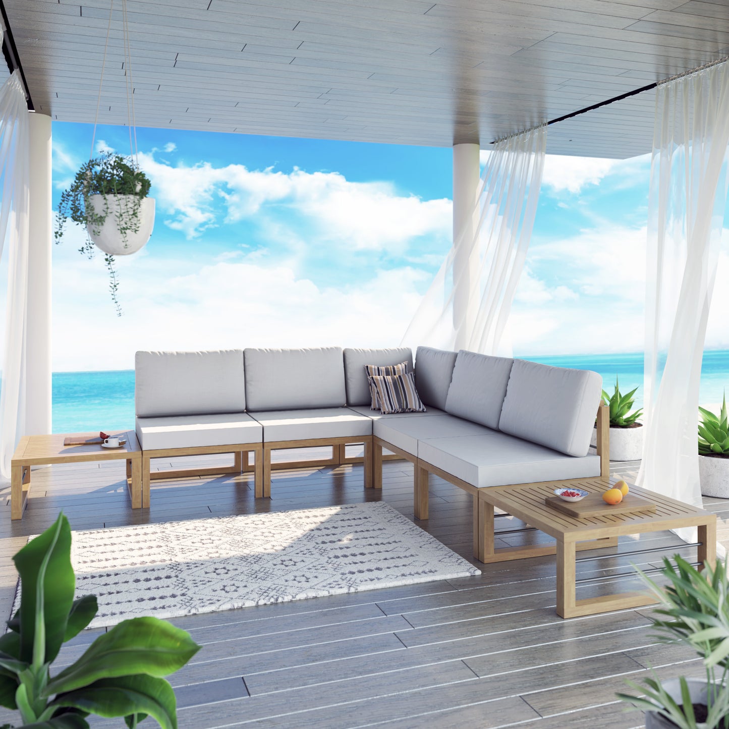 7 Piece Aluminum Outdoor Conversation Set