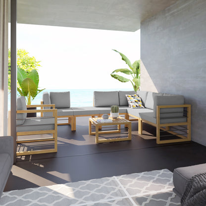 TK Classics 8 Piece Aluminum Outdoor Conversation Set