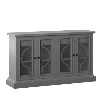 Twin Star Home Sideboard with Frosted Glass Doors