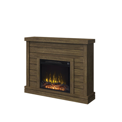 Shiplap Wall Mantel Electric Fireplace