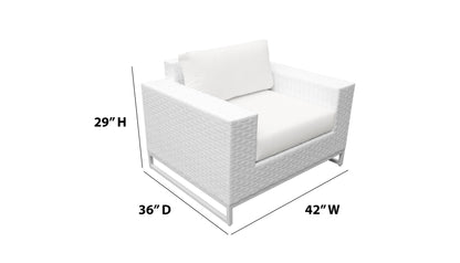 Miami 8-Piece Wicker Outdoor Furniture Set with Aruba Cushions