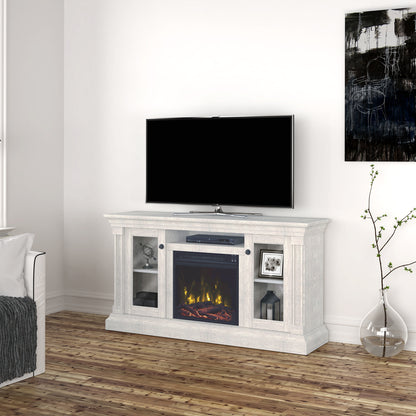 Twin Star Home® TV Stand for TVs up to 60” with ClassicFlame® Electric Fireplace