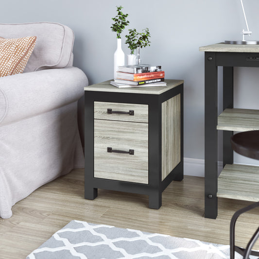 Better Homes & Gardens Dale Filing Cabinet, Clayton Oak and Black