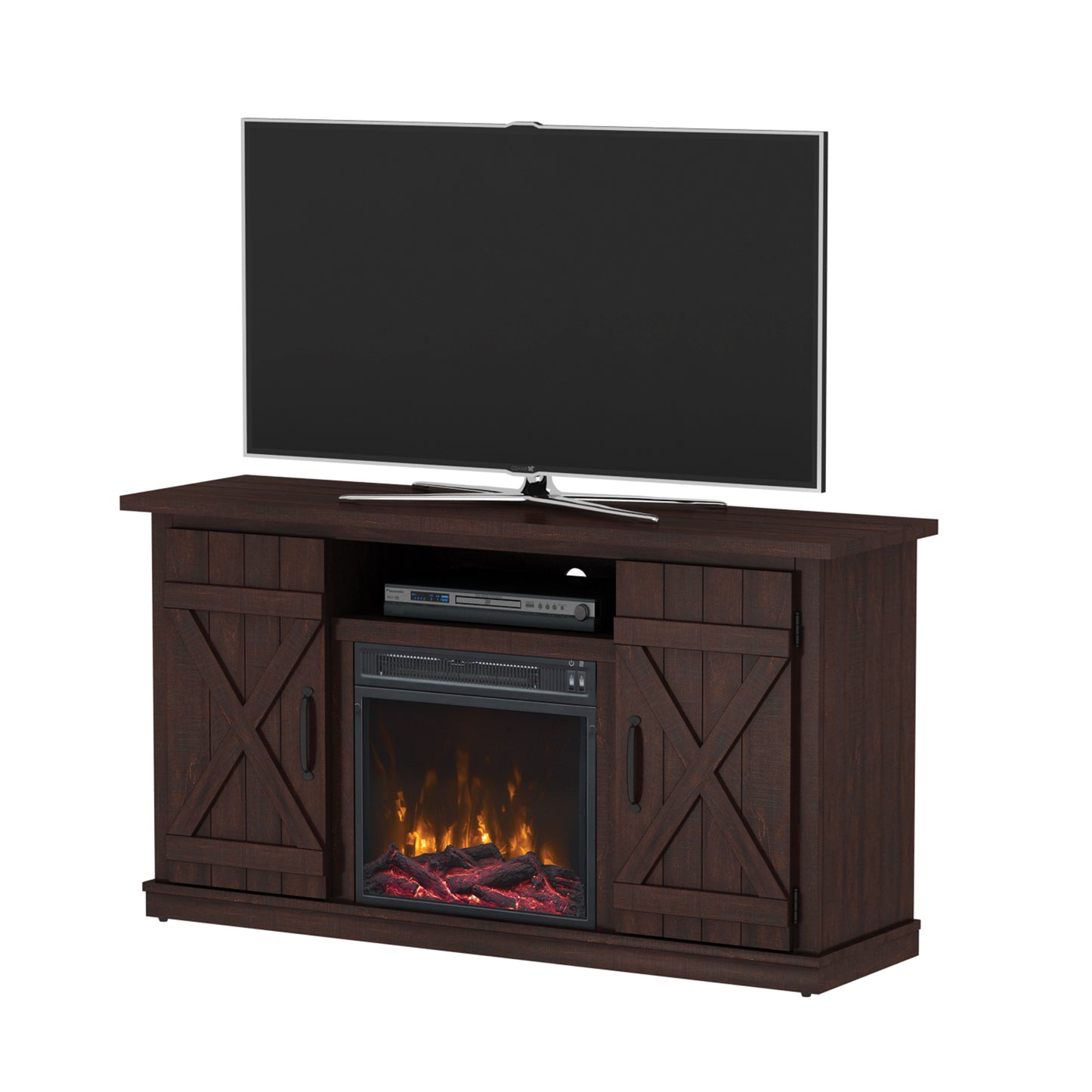Cottonwood TV Stand for TVs up to 55" with Electric Fireplace
