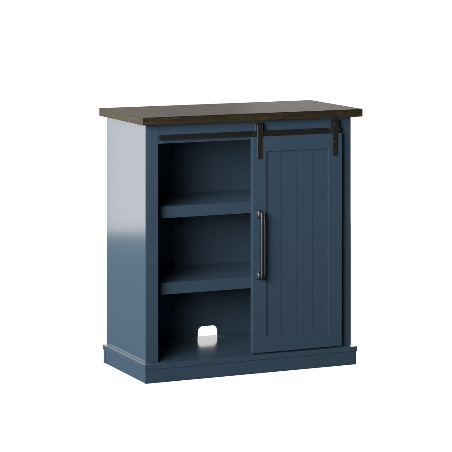 Accent Cabinet with Sliding Barn Door and Adjustable Shelving
