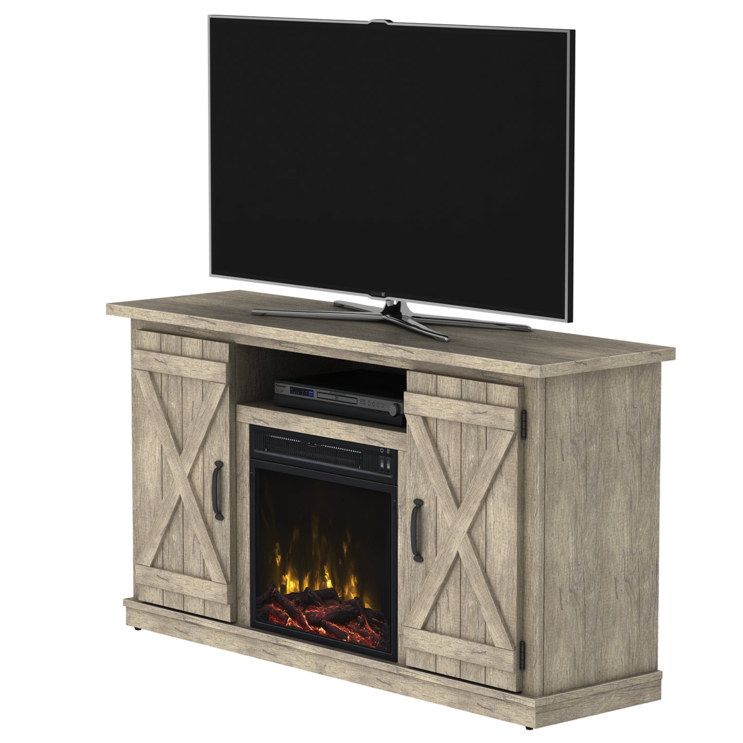 Cottonwood TV Stand for TVs up to 55" with Electric Fireplace