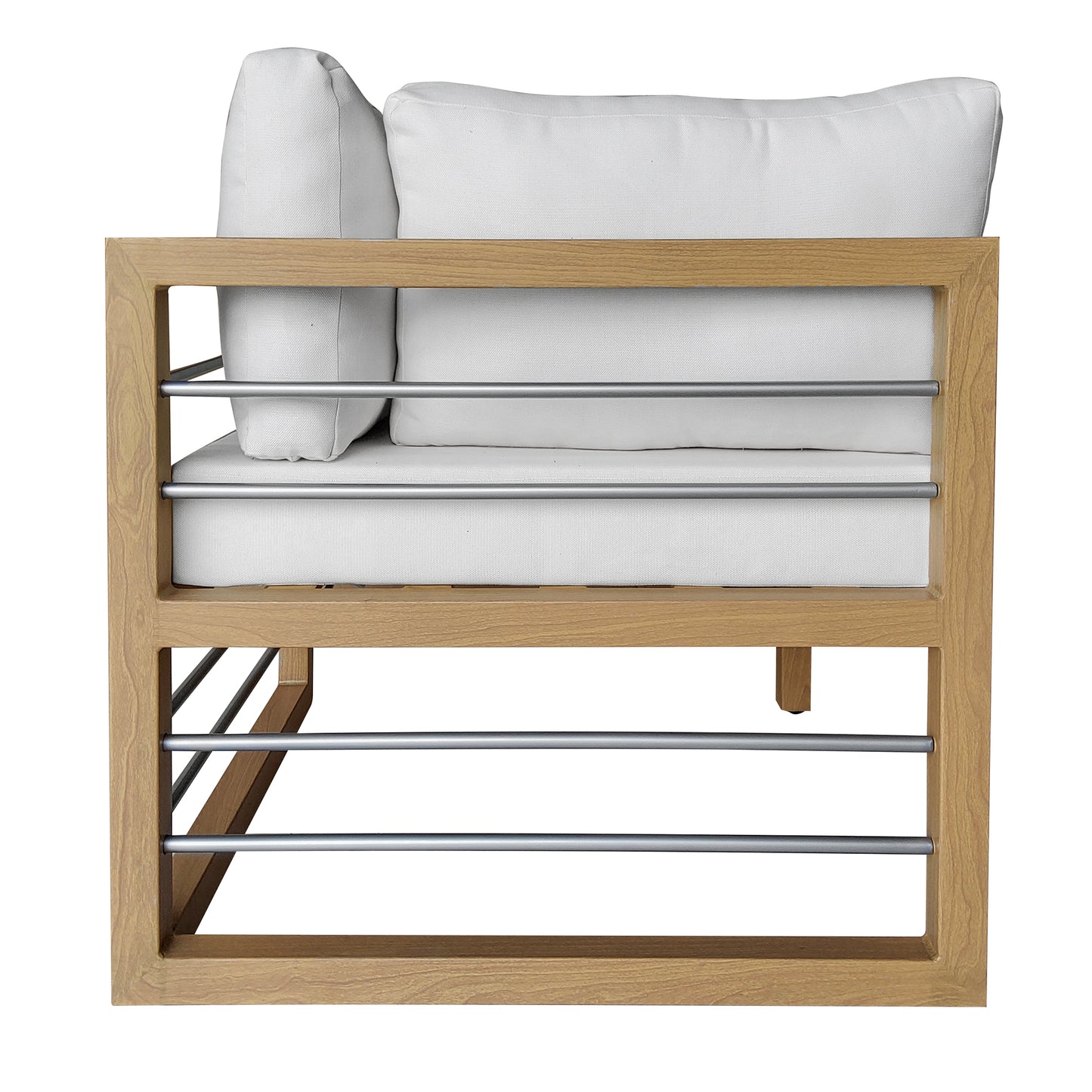 TK Classics Aluminum Outdoor Sectional Corner Sofa Seat