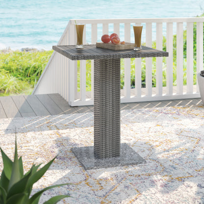 24” Square Dining Table with Stone Base