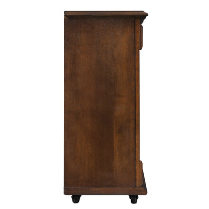 Rolling Mantel with 3D Infrared Quartz Electric Fireplace