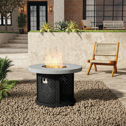 TK Classics Round Fire Pit Table