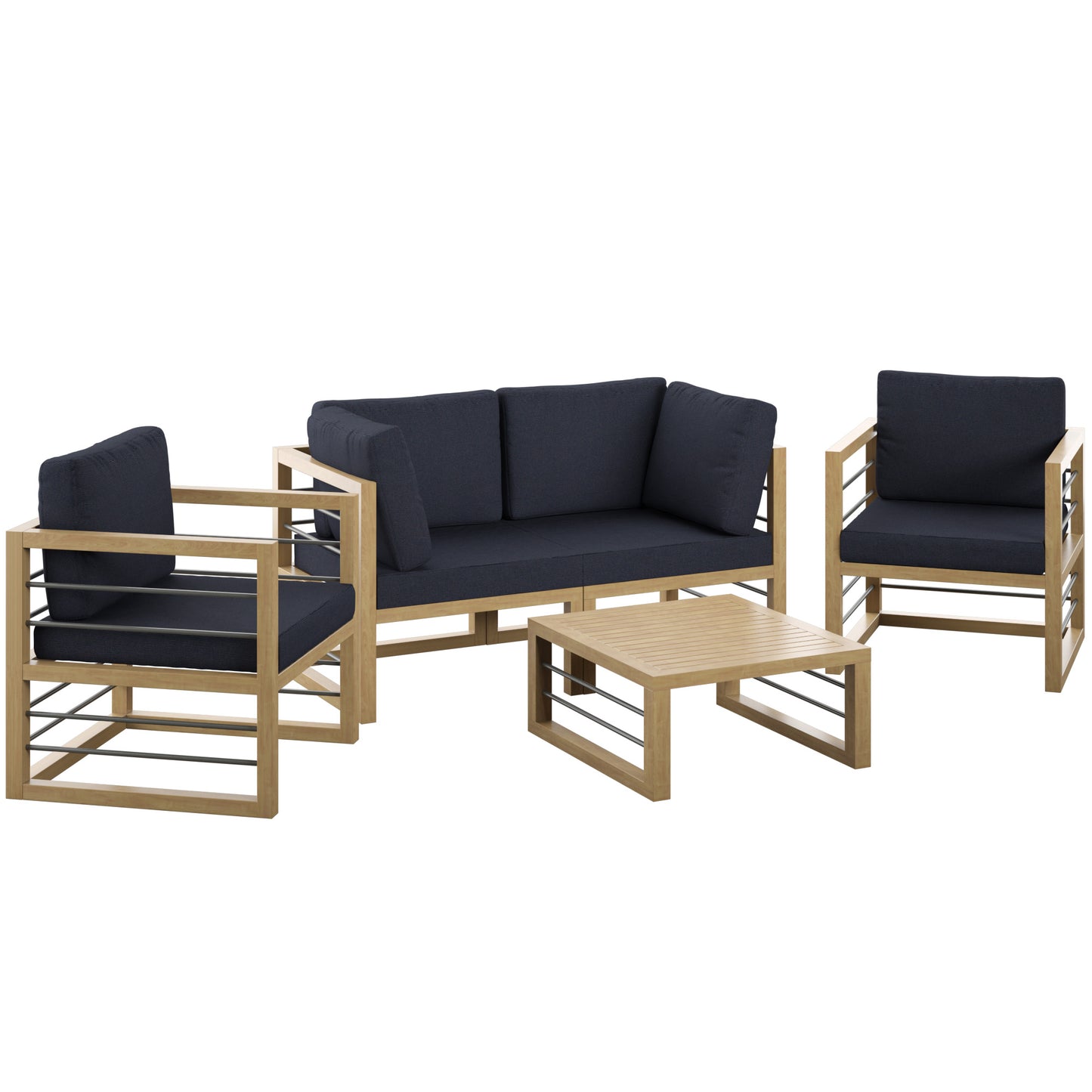 TK Classics 5 Piece Aluminum Outdoor Conversation Set