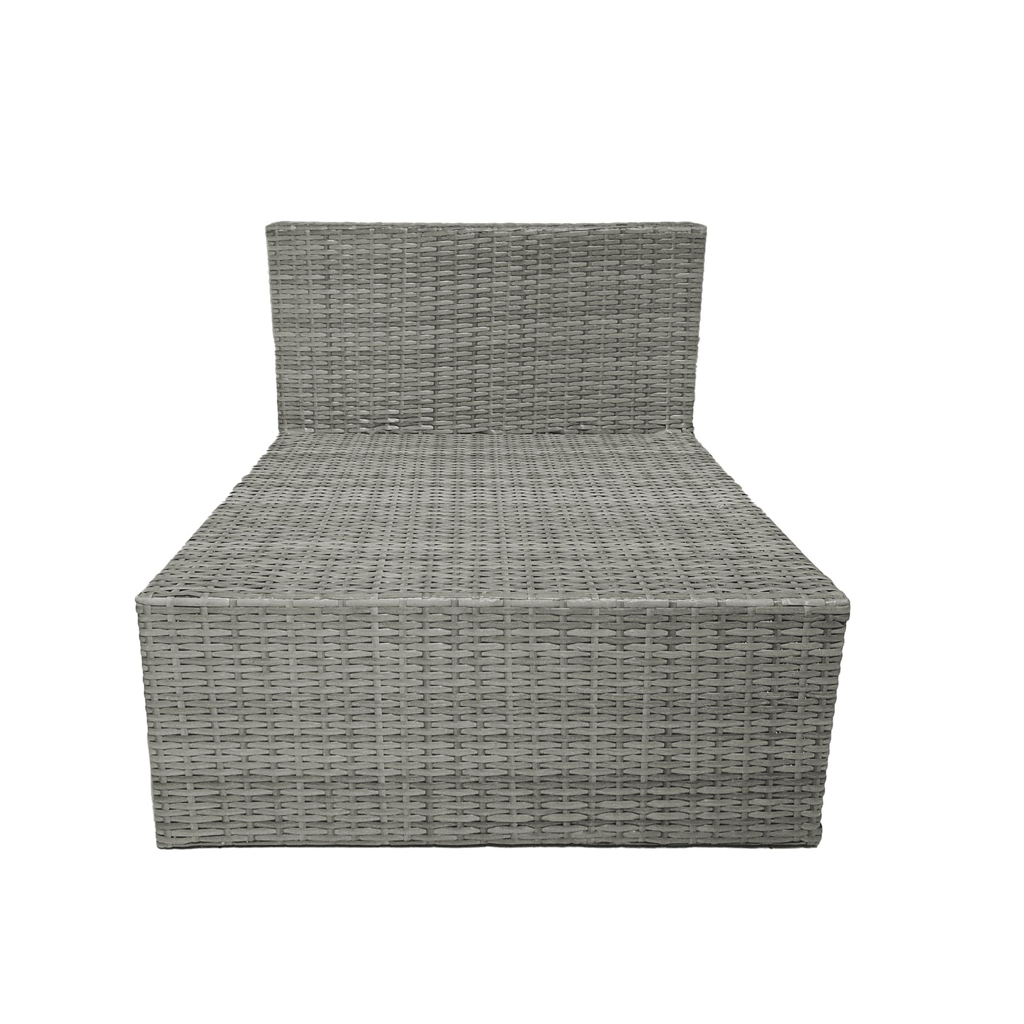 TK Classics Outdoor Armless Sofa Seats with Cushions, Set of 2