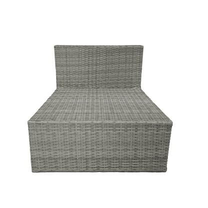 TK Classics Outdoor Armless Sofa Seats with Cushions, Set of 2