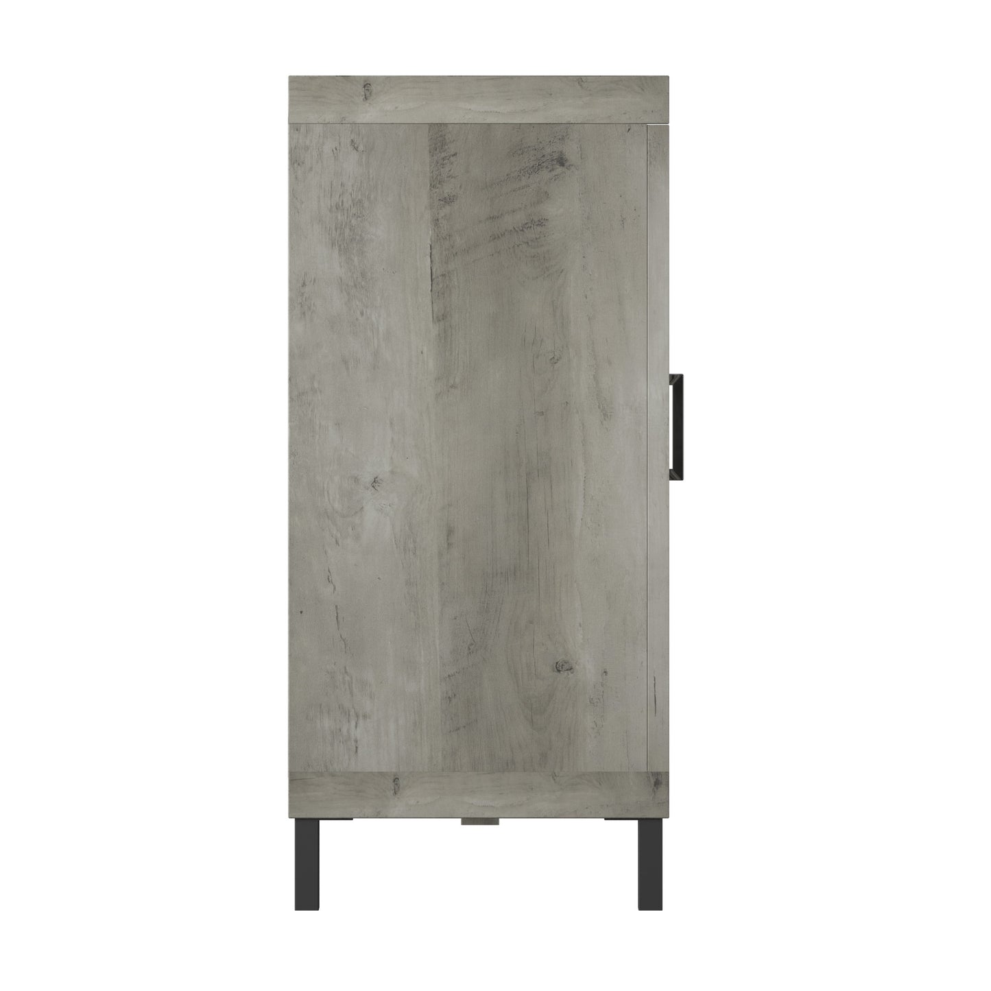 TV Stand for TVs up to 60" with Electric Fireplace and Mirrored Cabinet Doors