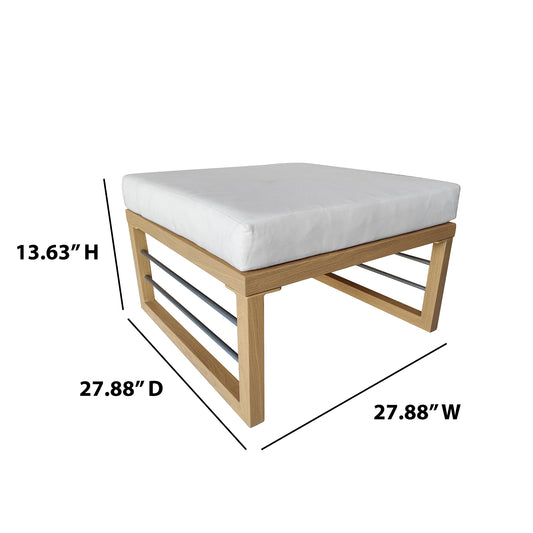 TK Classics Aluminum Outdoor Ottoman/Coffee Table