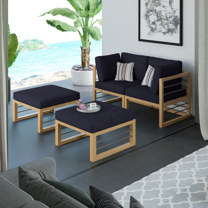 TK Classics 4 Piece Aluminum Outdoor Sectional Sunbed