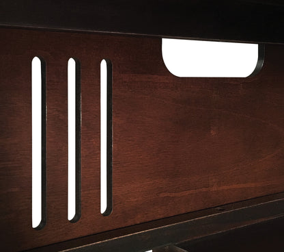 Lakeland TV Stand for TVs up to 65", Roasted Cherry (Electric Fireplace Insert sold separately)