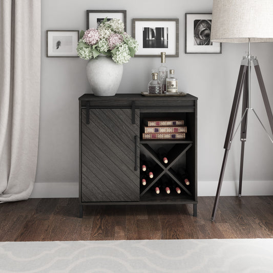 Accent Cabinet with Sliding Door and Wine Storage