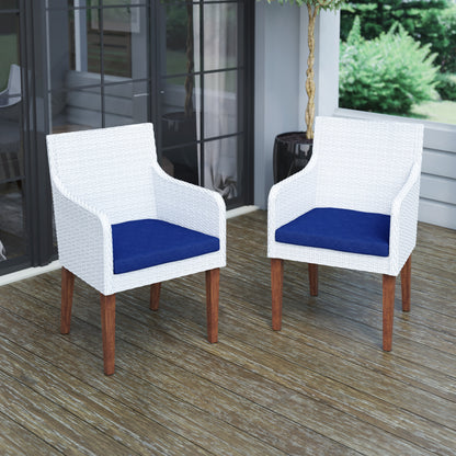 TK Classics Outdoor Dining Armchairs with Cushions, Set of 2