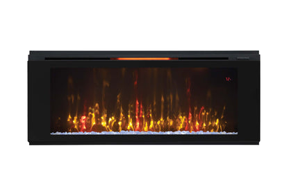 Helen 48" Wall Mounted Electric Fireplace, Black