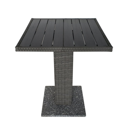 24” Square Dining Table with Stone Base