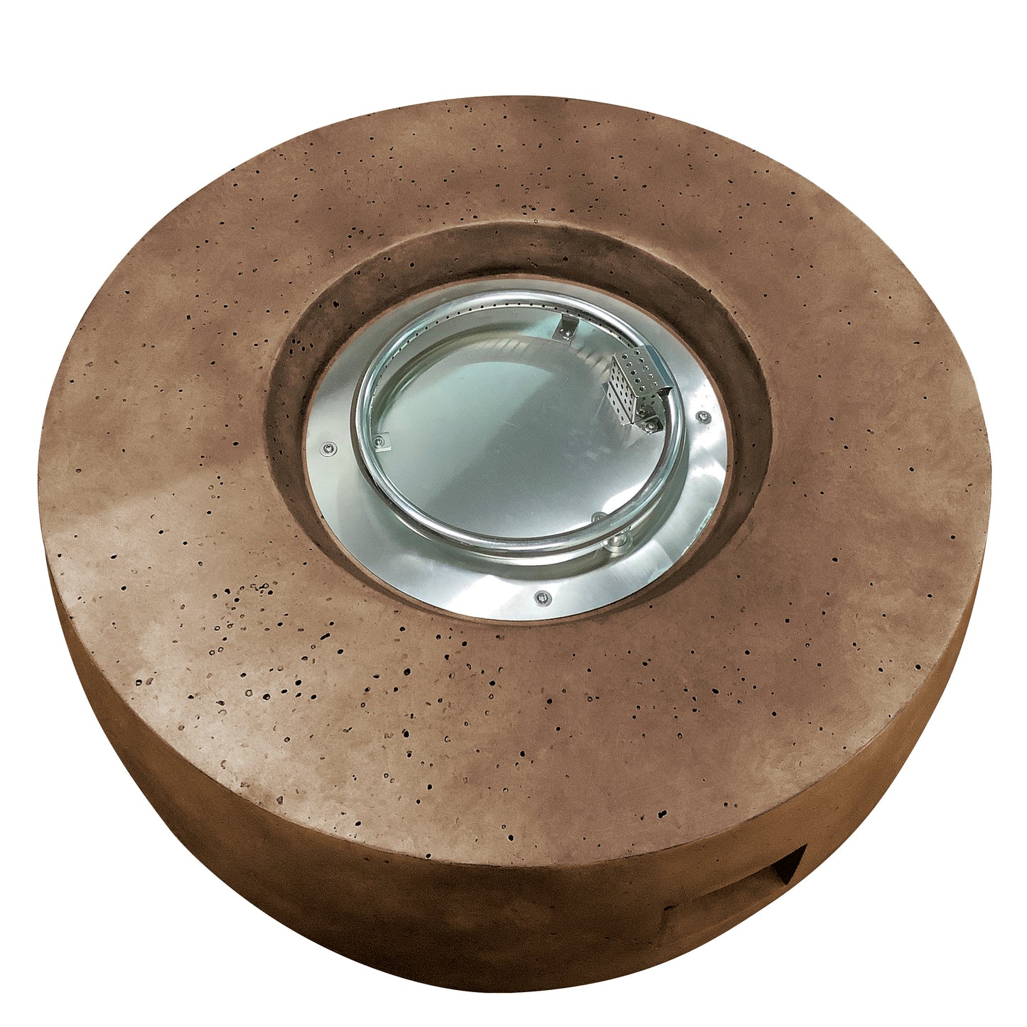 TK Classics 34.5” Round Fire Pit with Travertine Stone Finish