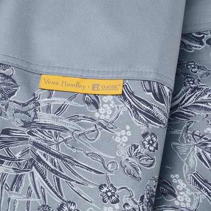 Vera Bradley by Classic Accessories Water-Resistant Patio Chaise Lounge Cover, 78 x 34 x 34 Inch, Rain Forest Toile Gray