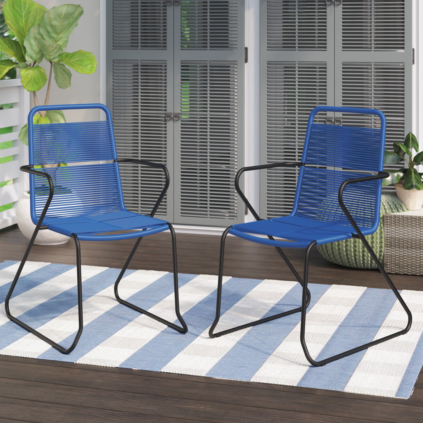 TK Classics Outdoor Dining Chairs, Set of 2