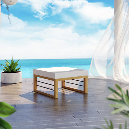 TK Classics Aluminum Outdoor Ottoman/Coffee Table