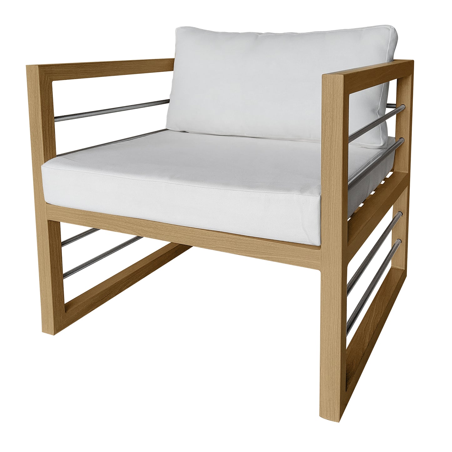 TK Classics Aluminum Outdoor Club Chair with Cushions