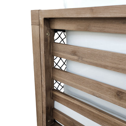 TK Classics Outdoor Acacia Club Chair with Black Wicker and Cushions