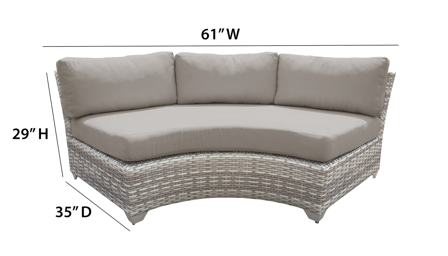 Fairmont 8-Piece Outdoor Wicker Patio Furniture Set with Aruba Cushions