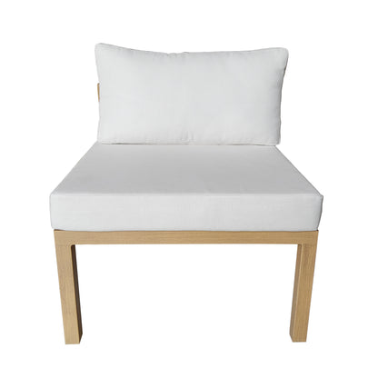 TK Classics Outdoor Aluminum Armless Sofa Seats, Set of 2