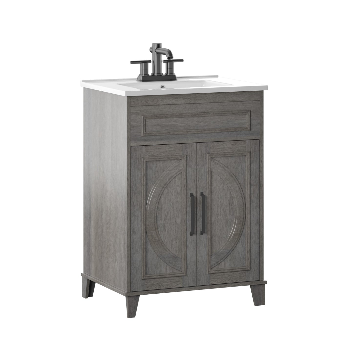 Renton 24" Single Bathroom Vanity with Decorative Mullions