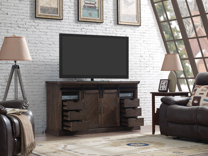 Southgate TV Stand with ClassicFlame® Electric Fireplace, Antique Coffee