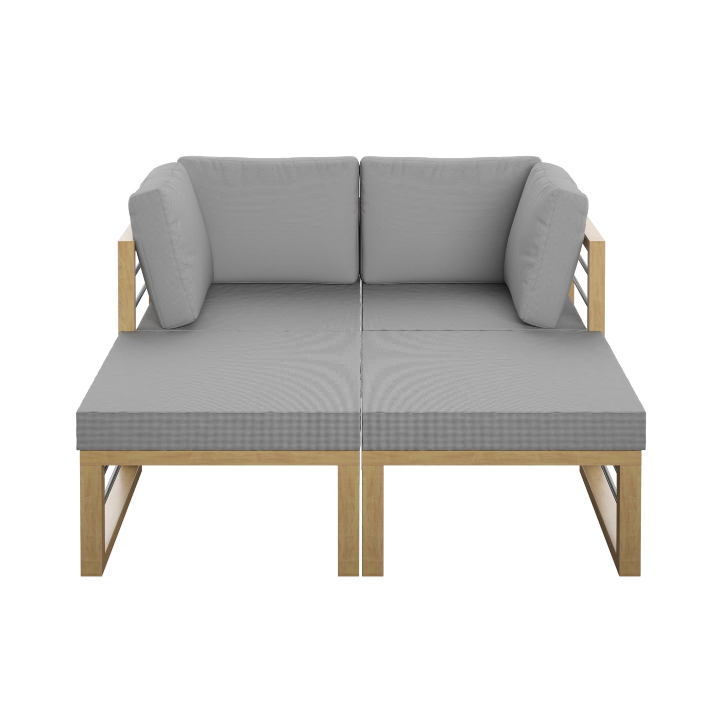 TK Classics 4 Piece Aluminum Outdoor Sectional Sunbed