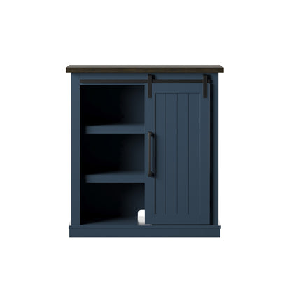 Accent Cabinet with Sliding Barn Door and Adjustable Shelving