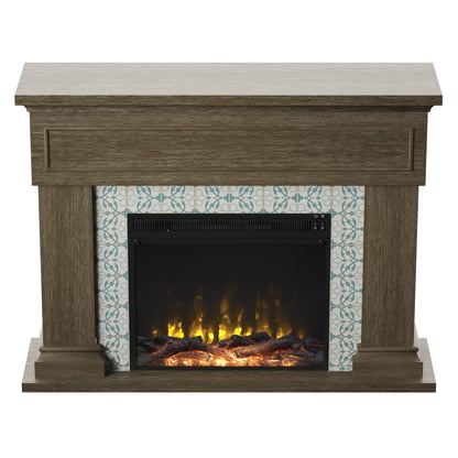Wall Mantel Electric Fireplace with Reversible Surround