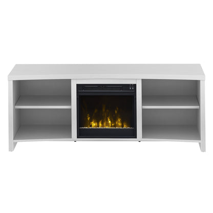 Shelter Cove TV Stand for TVs up to 65" with Electric Fireplace, Valley Pine