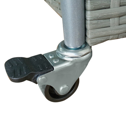 TK Classics Outdoor Wicker Bar Cart