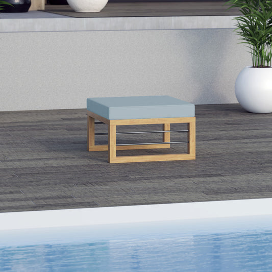 TK Classics Aluminum Outdoor Ottoman/Coffee Table