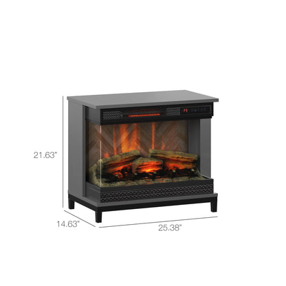 PanoGlow® Wall Mantel Electric Fireplace