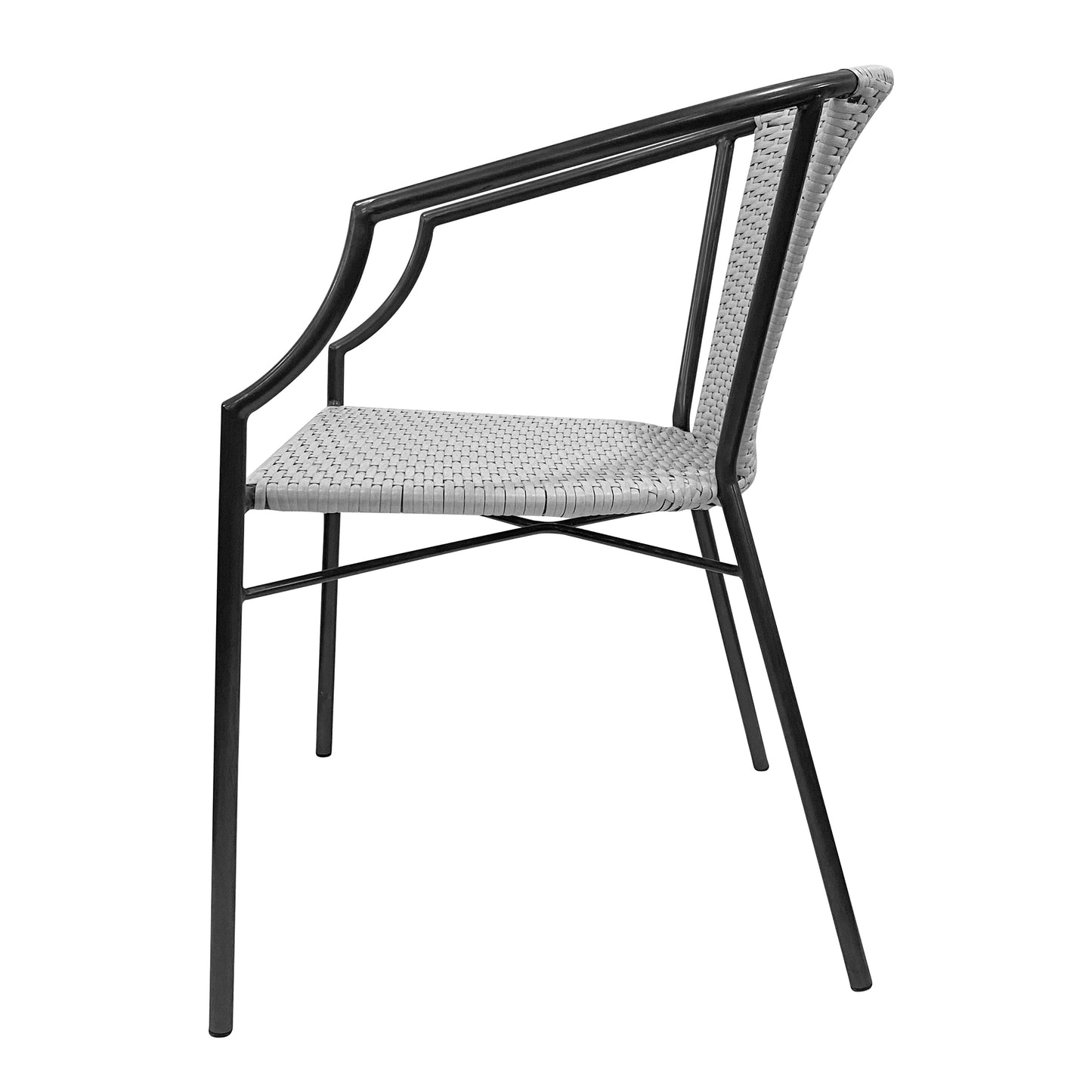 TK Classics Outdoor Wicker Dining Armchairs, Set of 2