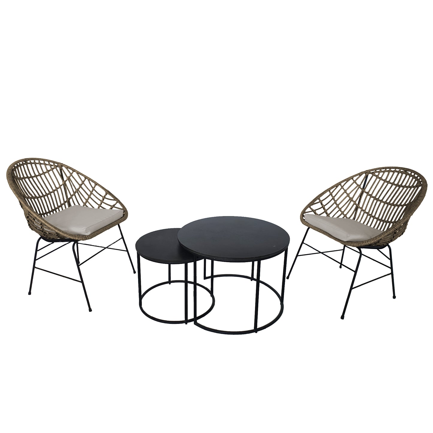 TK Classics 3 Piece Outdoor Conversation Set with Cushions