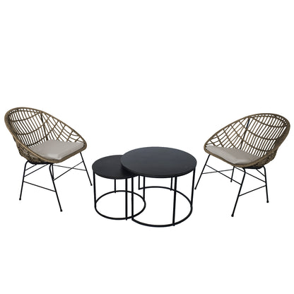 TK Classics 3 Piece Outdoor Conversation Set with Cushions