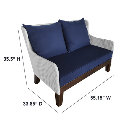 TK Classics Outdoor Loveseat with Cushions