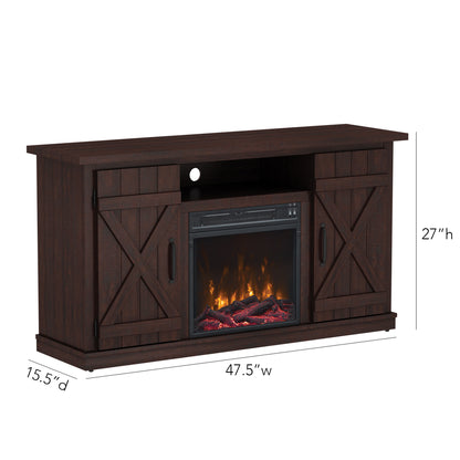 Cottonwood TV Stand for TVs up to 55" with Electric Fireplace