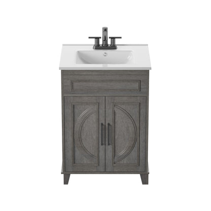 Renton 24" Single Bathroom Vanity with Decorative Mullions